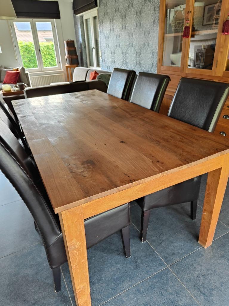 Supermooie teaktafel te koop, Ophalen