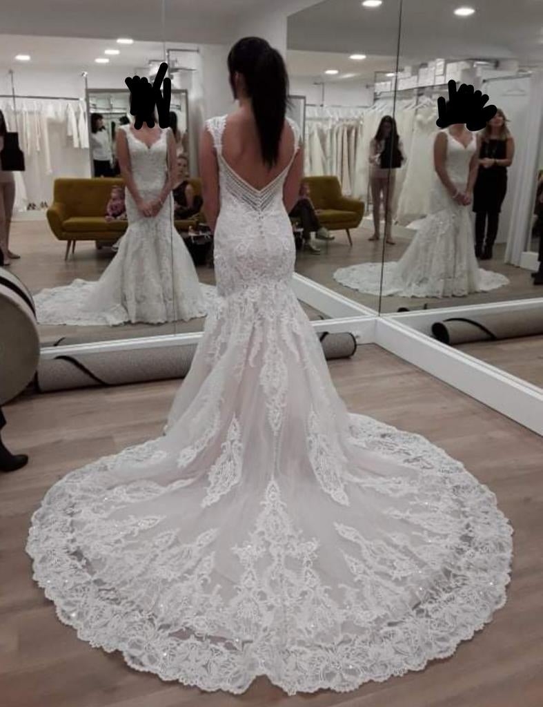 Trouwjurk couture zeemeermin model, Kleding | Dames, Ophalen, Zo goed als nieuw, Trouwjurk