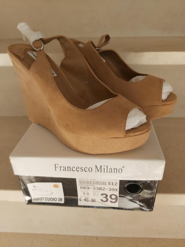 Nieuwe schoenen Francesco Milano - Maat 39 - camel kleur, Ophalen of Verzenden, Nieuw