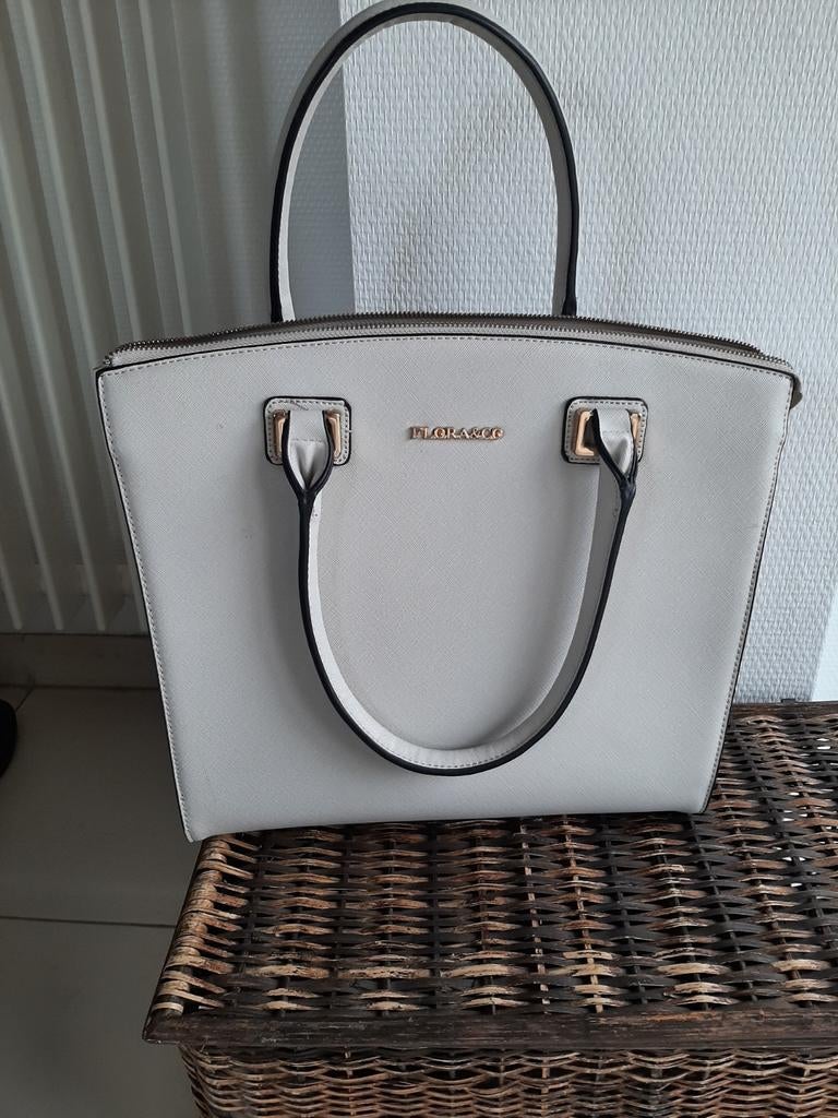 Beige handtas  PLORA  & CO, Ophalen of Verzenden, Zo goed als nieuw, Beige, Handtas