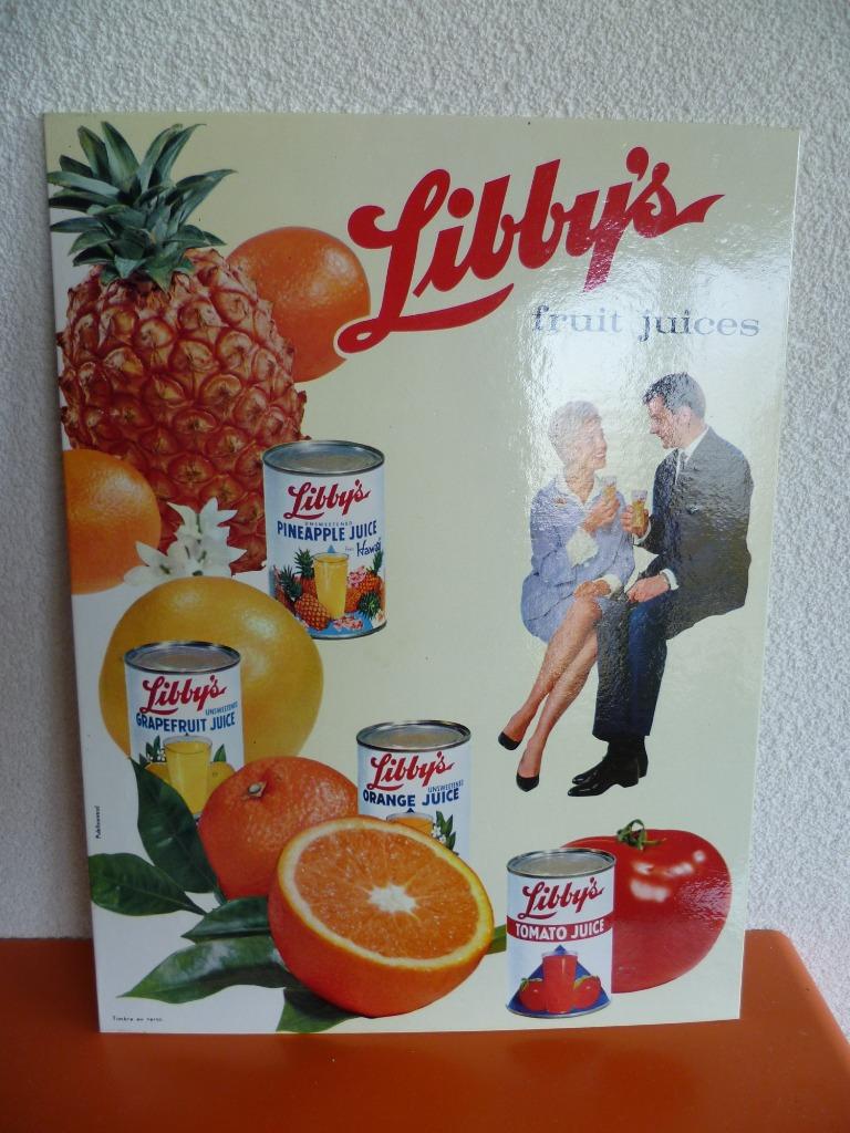 KARTONNEN RECLAME DISPLAY"LIBBY'S FRUIT JUICES"UIT 1961, Enlèvement ou Envoi, Utilisé, Panneau publicitaire