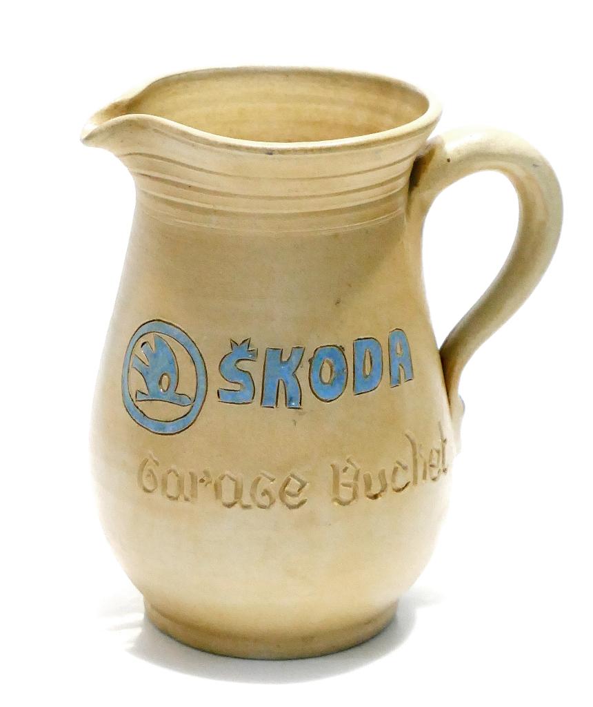 SKODA : Cruche en Grès vintage pièce unique par Dubois, Enlèvement ou Envoi
