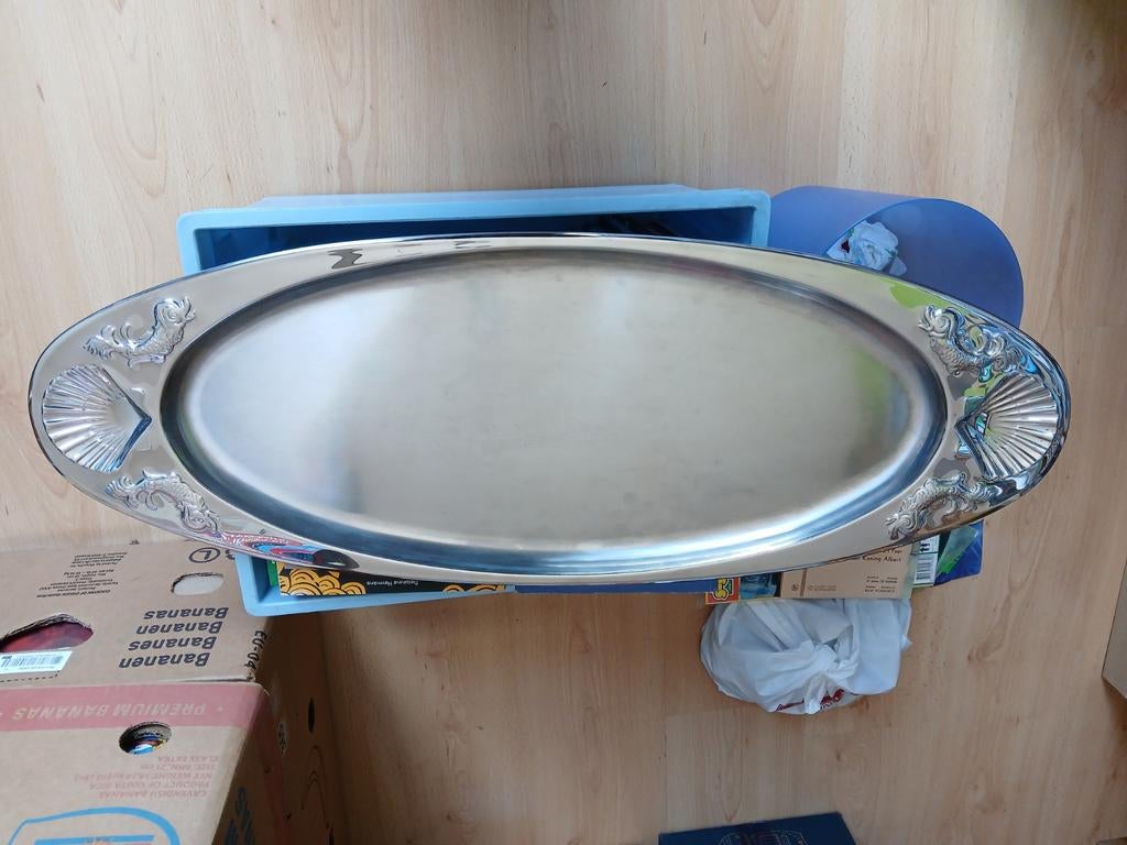 Plat à poisson en inox Jean Couzon 78 cm, Ophalen, Gebruikt, Overige materialen, Overige typen