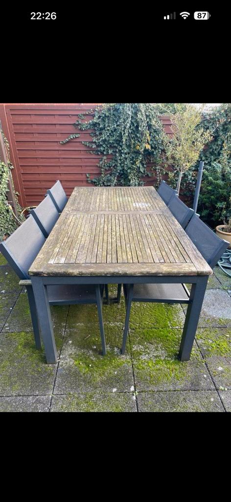 Table de jardin, Table à dinner, Utilisé, Sets de jardin, 6 places