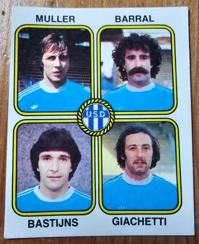 Panini Football 82 nr 428 Alfons Bastijns US Dunkerque!, Ophalen of Verzenden, Zo goed als nieuw, Sticker