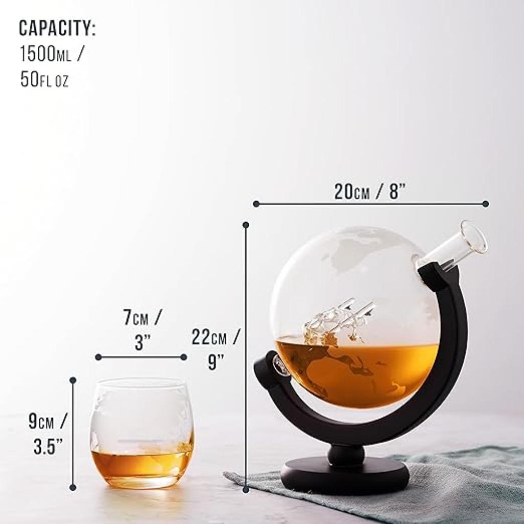Globe Whisky Karaf SNELLE GRATIS LEVERING, Antiek en Kunst, Verzenden