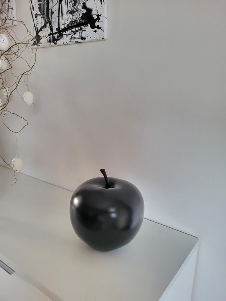 Decoratieve zwarte appel 26cm mat binnenhuisdecoratie apple, Huis en Inrichting, Woonaccessoires | Overige, Ophalen of Verzenden