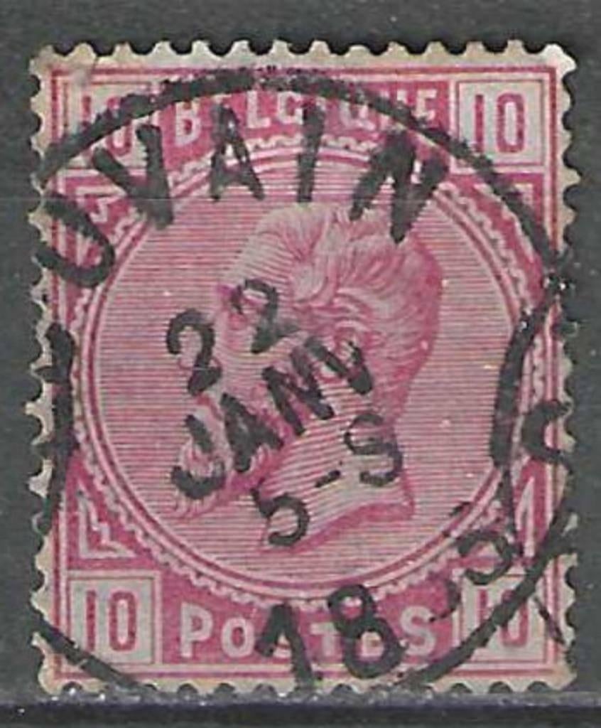 Belgie 1883 - Yvert/OBP 38 - Leopold II (ST), Postzegels en Munten, Postzegels | Europa | België, Gestempeld, Gestempeld, Ophalen of Verzenden