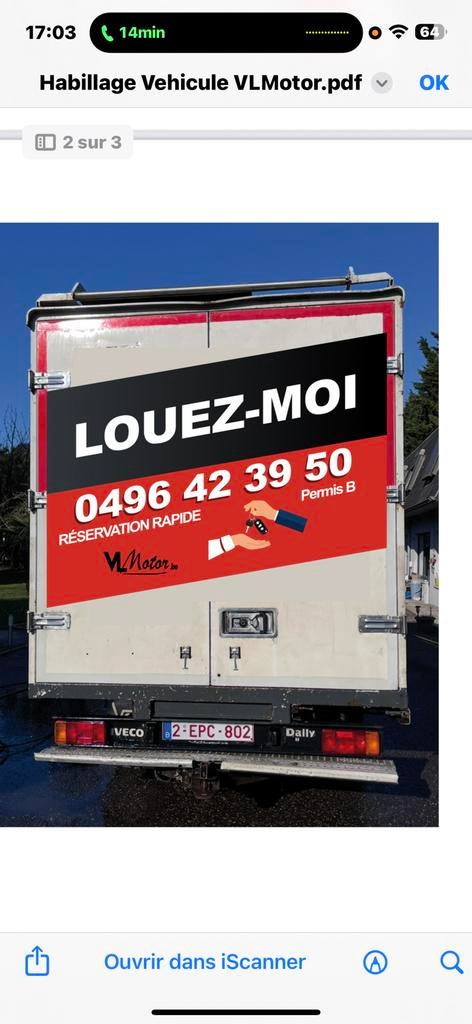 Location, tout type de voiture, camionnette sur la louviere