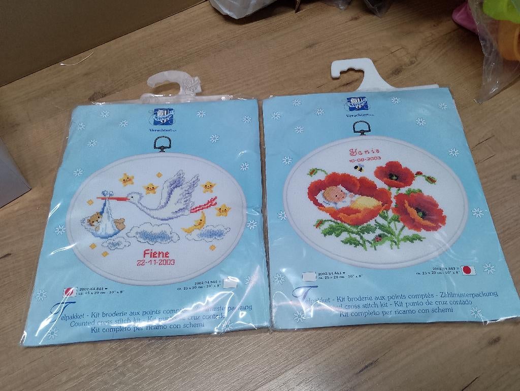 borduurpaket baby, Ophalen of Verzenden, Nieuw, Handborduren, Borduurpakket