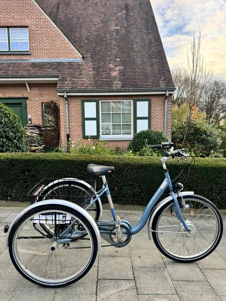 Electrische driewiel fiets driewieler tri-bike bicycle, Overige merken, Ophalen of Verzenden, Zo goed als nieuw, 59 cm of meer
