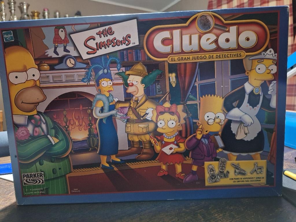 CLUEDO THE SIMPSONS in het Spaans, Drie of vier spelers, Ophalen of Verzenden, Gebruikt, Hasbro