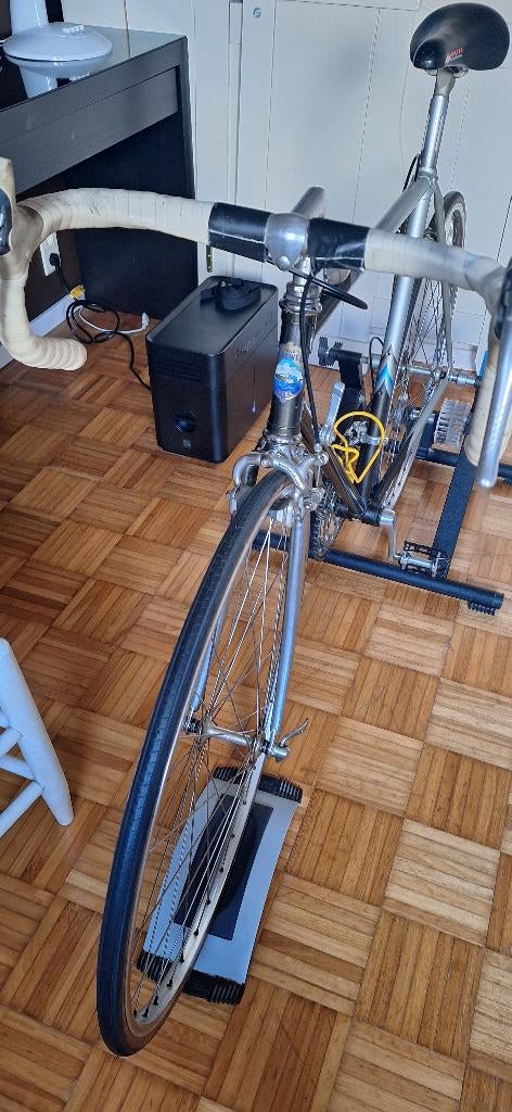 koersfiets Retro + Tacx rollertrainer, Enlèvement ou Envoi, Utilisé, Acier, 10 à 15 vitesses
