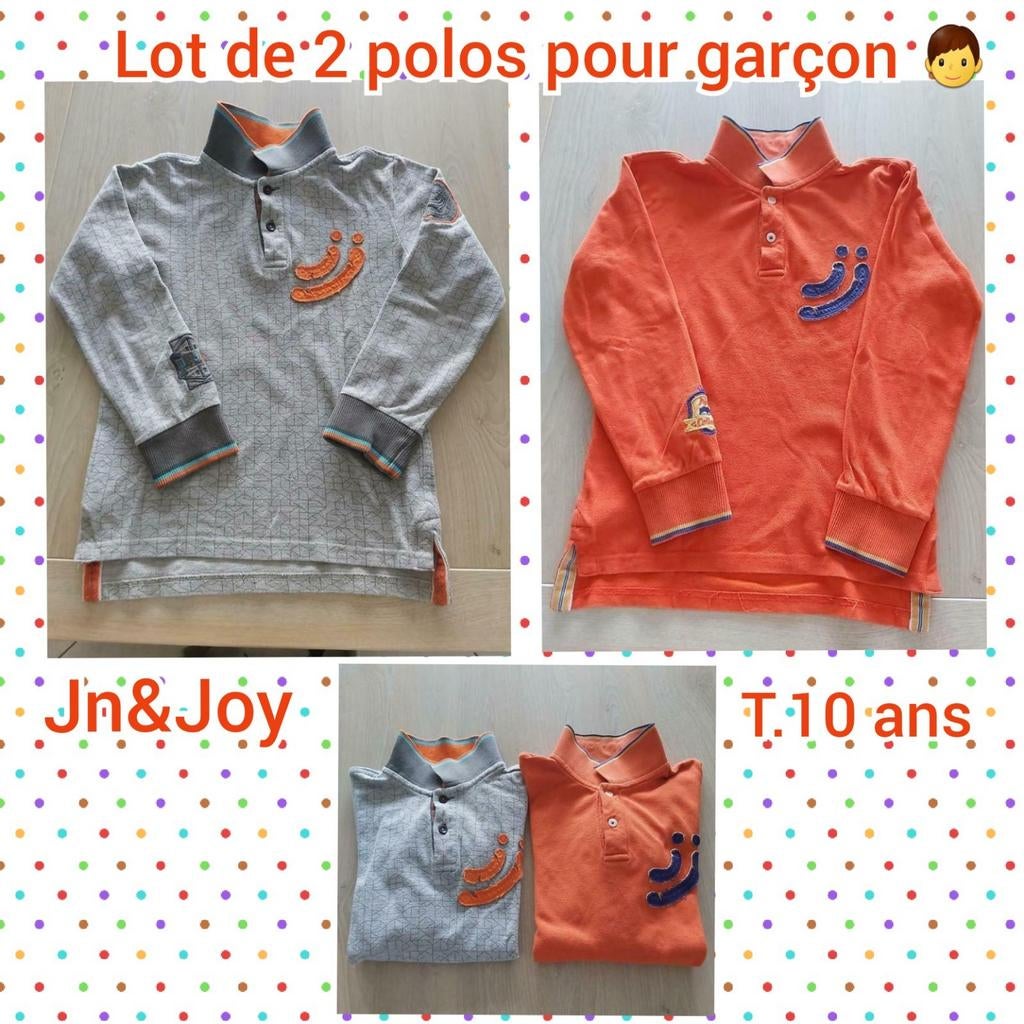 Polos ML pour garçon -Jn&Joy-Lot de 2-T.10 ans, Garçon, Enlèvement ou Envoi, Chemise ou À manches longues, Jn&joy