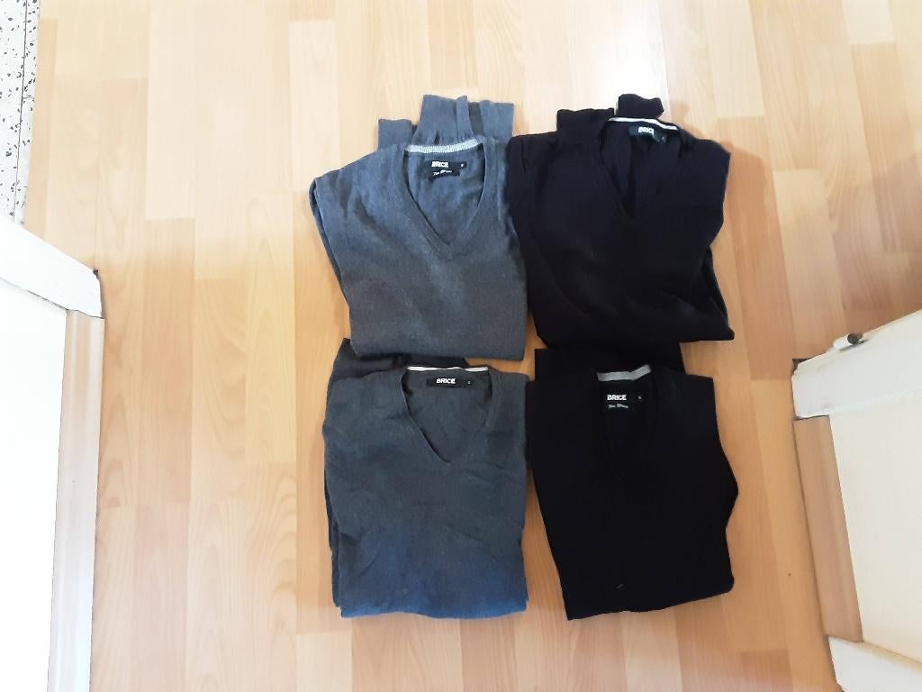 4 Pulls homme Brice  gris et noir Taille S, Enlèvement ou Envoi, Porté, Noir, Brice