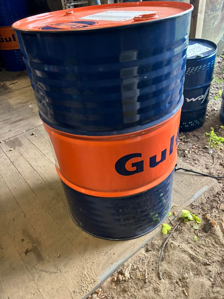 Gulf olievaten 200L, Jardin & Terrasse, Paniers de feu, Comme neuf, Enlèvement