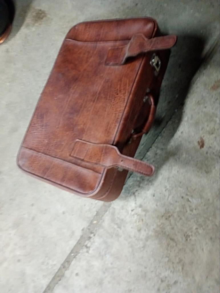 Bagage koffer leder, Enlèvement, Comme neuf