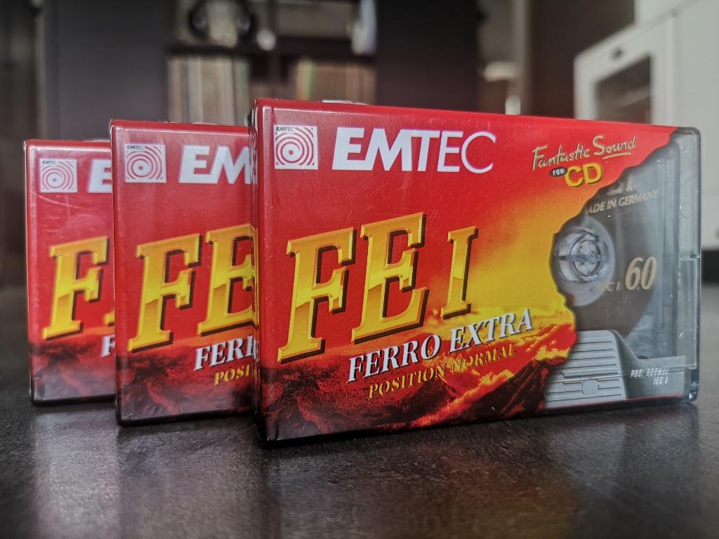 3 cassettes audio Emtec (Basf) sous blister., TV, Hi-fi & Vidéo, Enlèvement, Simple
