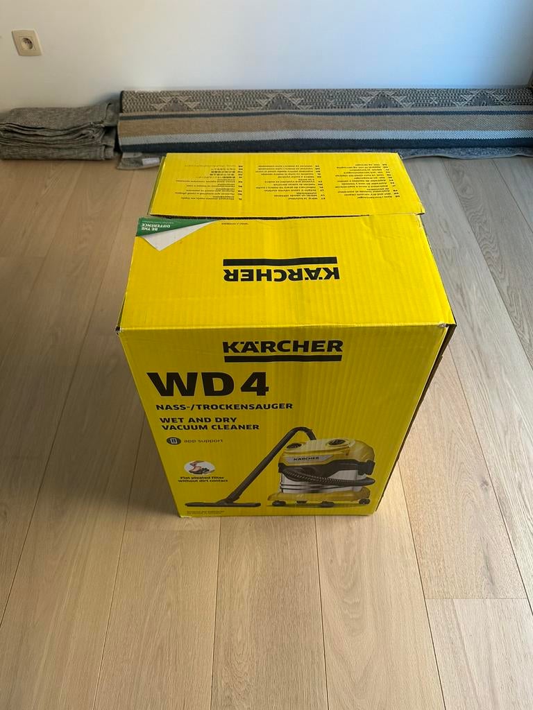 Stofzuiger Kärcher WD 4 S V-20/5/22 *NIEUWSTAAT*, Electroménager, Aspirateurs, Aspirateur, Réservoir, Enlèvement