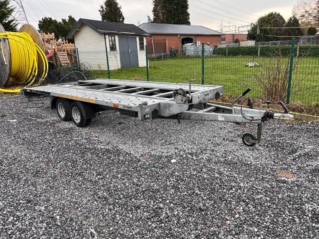 Platte aanhangwagen te huur, Ophalen of Verzenden, Zo goed als nieuw