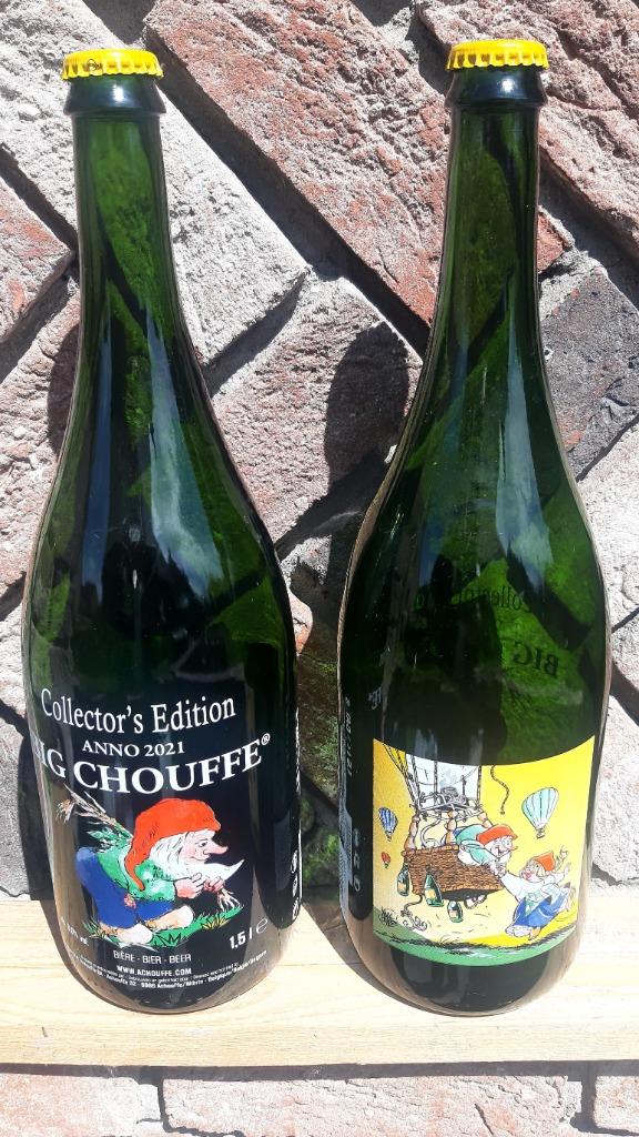 Magnum de chouffe édition collector 2021 vide, 2 bouteilles., Enlèvement, Utilisé, Bouteille(s), Autres marques