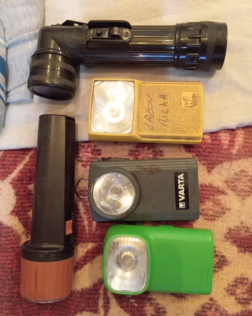 lotje van 5 vintage zaklampen, Verzenden, Batterij