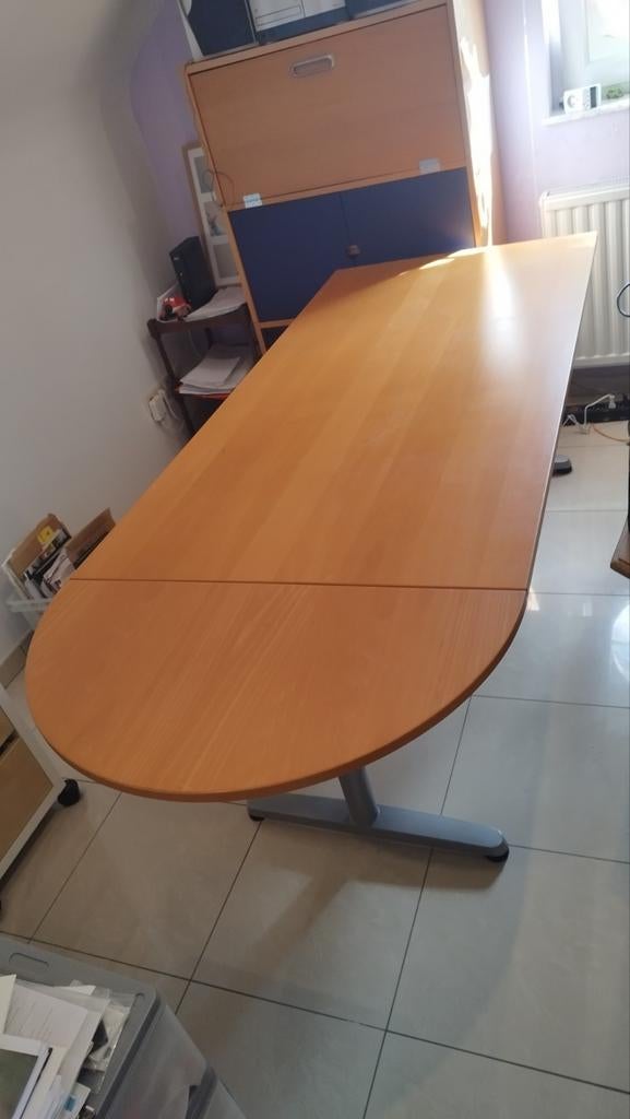 Ikea bureau table 160 x 80 et extension demi lune 49 cm, Maison & Meubles, Enlèvement, Utilisé