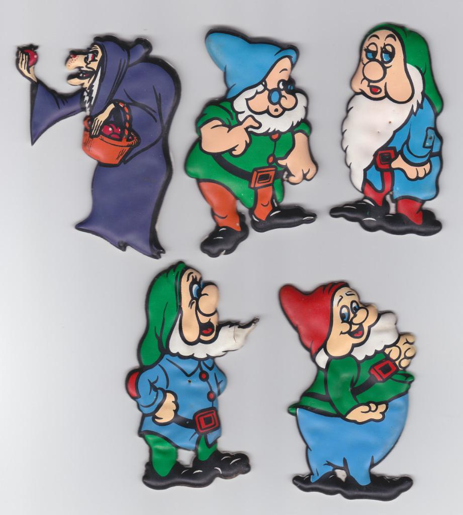 4 Nains de Blanche-Neige et la Sorcière, Collections, Enlèvement ou Envoi, Blanche-Neige ou Belle au Bois Dormant, Utilisé, Statue ou Figurine