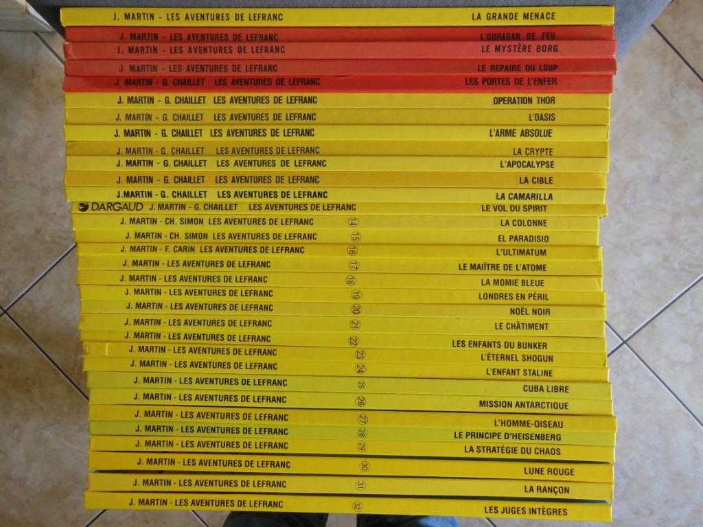 Lot BD Lefranc 1 à 32, Enlèvement ou Envoi, Utilisé