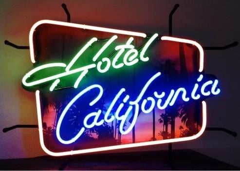 Hotel California USA decoratie neon mancave film garage, Collections, Marques & Objets publicitaires, Neuf, Table lumineuse ou lampe (néon)