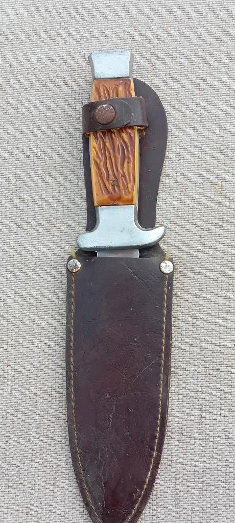 couteau vintage avec boîtier en acier inoxydable, Collections, Enlèvement ou Envoi, Autres, Couteau ou Poignard