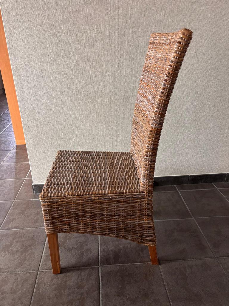 6 rieten stoelen, Ophalen, Zo goed als nieuw