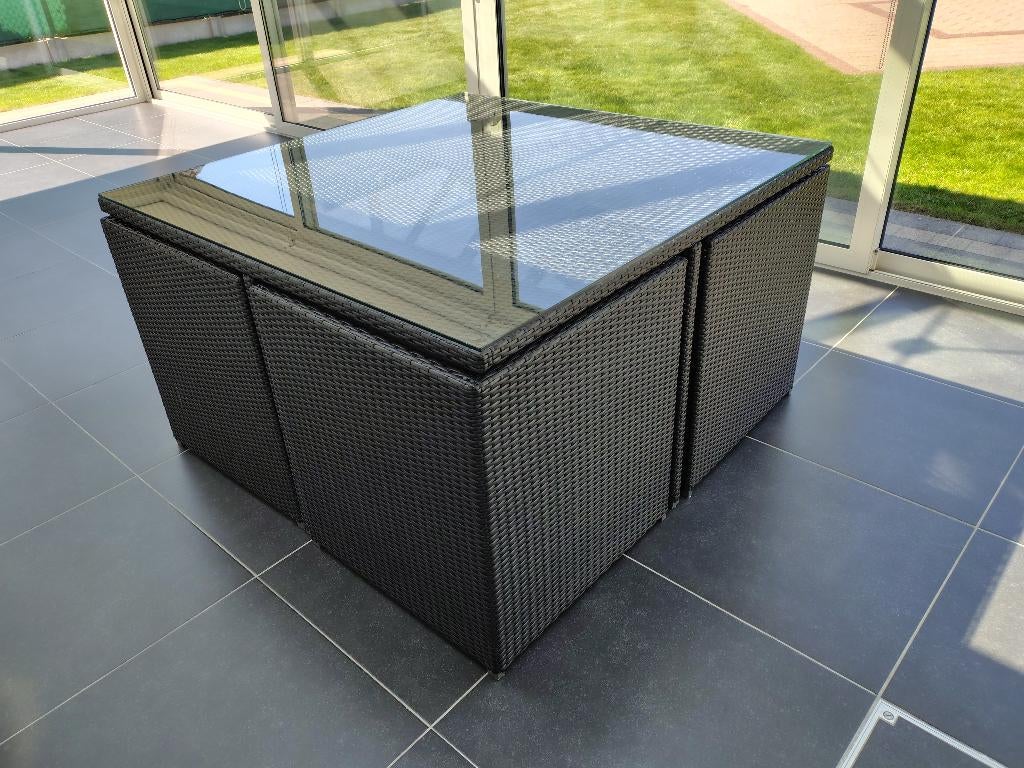 Groupe de sièges en rotin, Jardin & Terrasse, Rotin, Comme neuf, Sets de jardin, Enlèvement