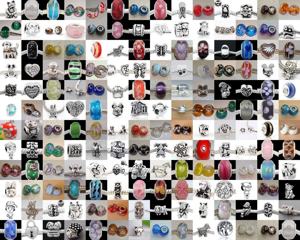 Vanaf € 0,06 Verzilverde groot-gat bedels, Handtassen en Accessoires, Bedels, Overige merken, Overige materialen, Nieuw, Ophalen of Verzenden