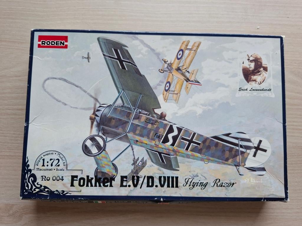 Roden | Nr. 004 | 1:72 - World War 1 Fokker E.V/D.VIII, Overige merken, 1:72 tot 1:144, Nieuw, Ophalen of Verzenden