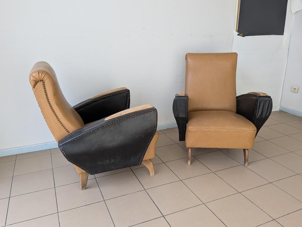 Jaren 60 set zeteltjes, vintage zetel, Huis en Inrichting, Ophalen