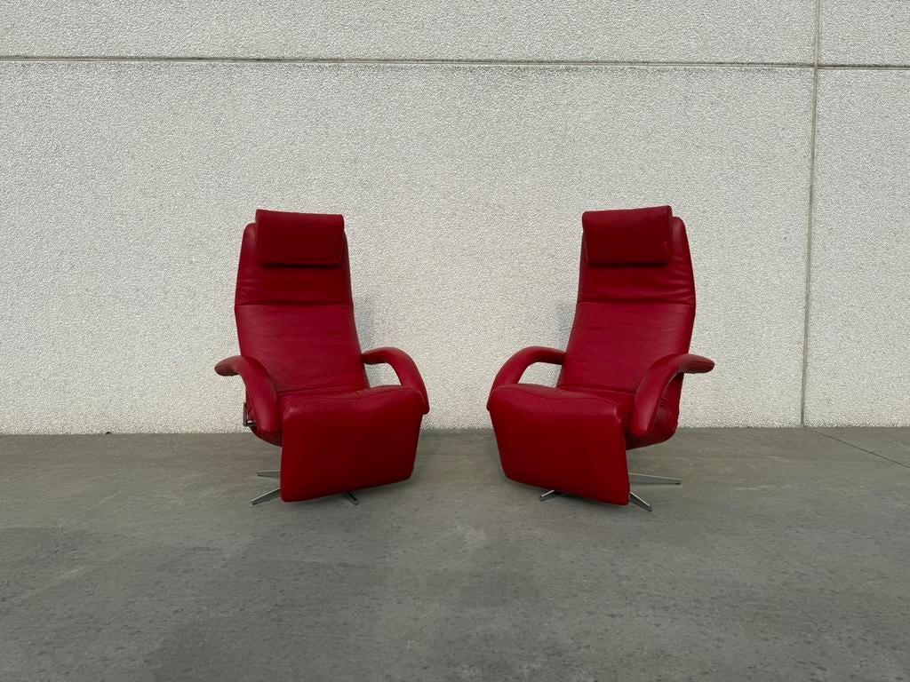 Jori Yoga Mono-Move Relaxfauteuil (2 stuks), Ophalen of Verzenden, Zo goed als nieuw, Leer, Durlet leolux natuzzi stressless himolla vitra