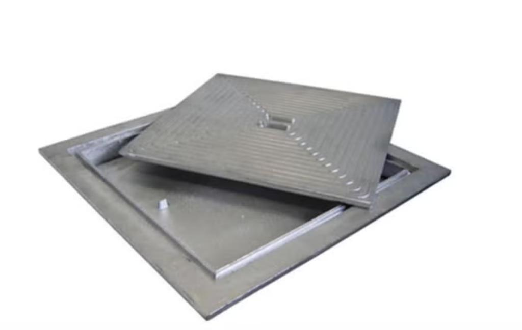 alu putdeksel  kadermaat 60 x 60, Ophalen, Gebruikt