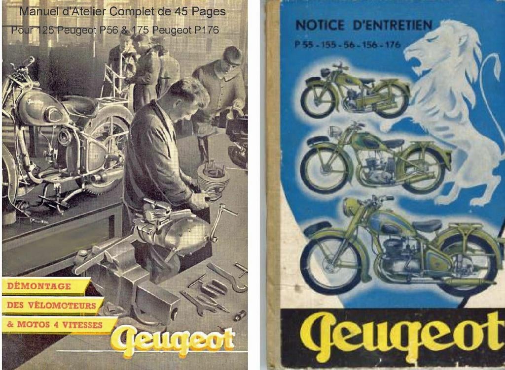 RTM 125 - 150 - 176 - 256 PEUGEOT & F.M.C in het Frans., Motoren, Handleidingen en Instructieboekjes, Ophalen of Verzenden