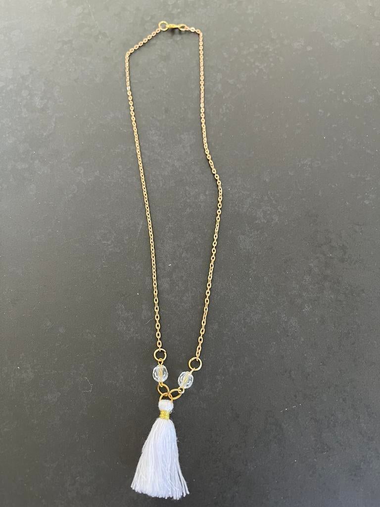 Goudkleurige ketting. Goede staat., Bijoux, Sacs & Beauté, Colliers, Enlèvement ou Envoi, Utilisé, Or