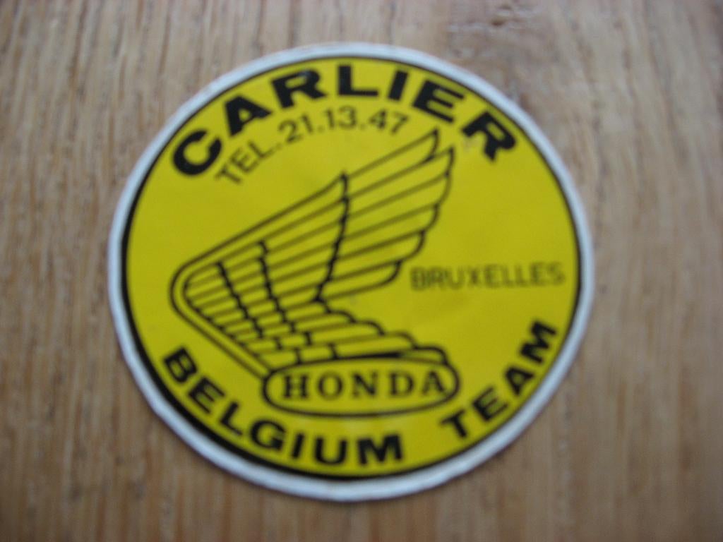 Carlier Honda Bruxelles Belgium Team Sticker, Verzamelen, Stickers, Ophalen of Verzenden, Nieuw, Auto of Motor