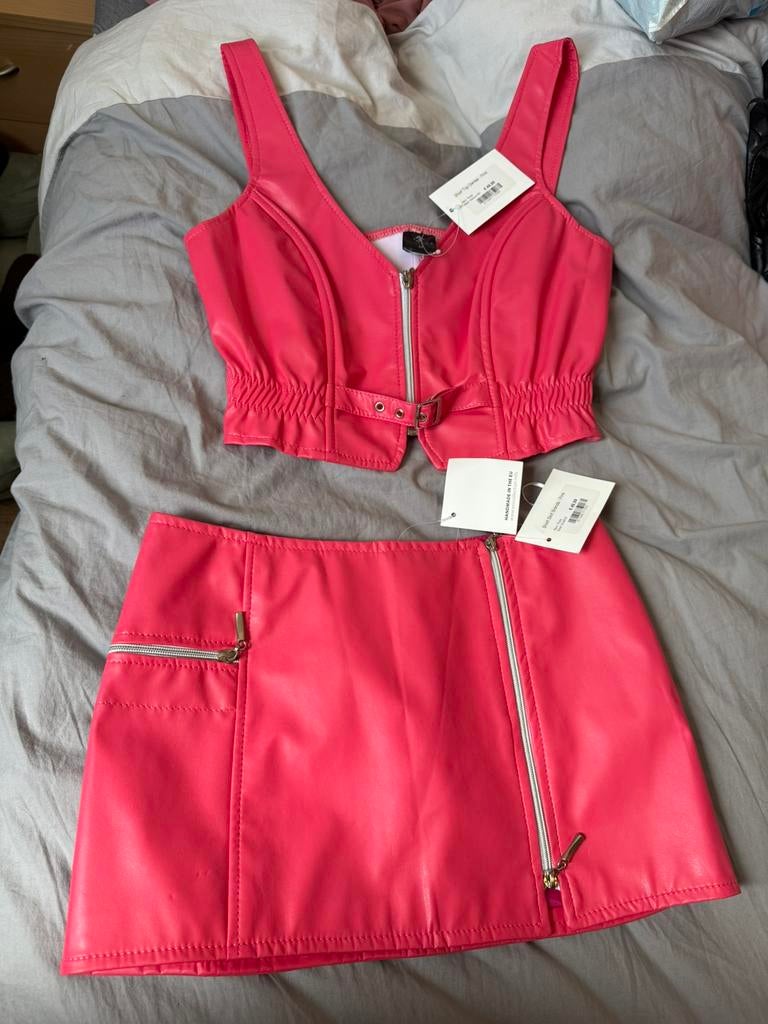 Sexy Kinky Fetish wetlook setje ( lingerie ), Verzenden, Zo goed als nieuw, Maat 36 (S)