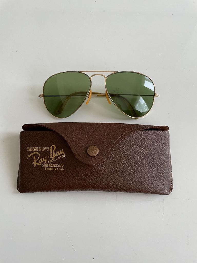 Aviateur vintage RAY BAN B&L (or 12 carats), Enlèvement ou Envoi, Vert, Utilisé, Ray-Ban
