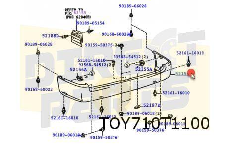 Toyota Hi-Ace achterbumper (bij achterklep) (9/06-) Originee, Auto-onderdelen, Carrosserie, Achterklep, Toyota, Achter, Nieuw