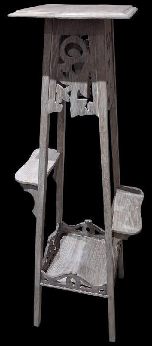 geceruseerde eiken pied de stalle., Enlèvement