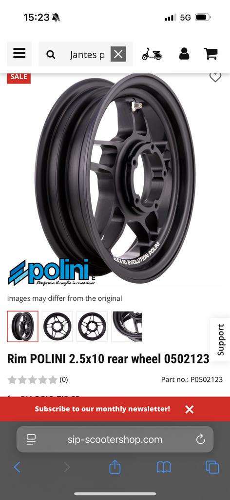 Vespa jantes polini, Motos, Enlèvement