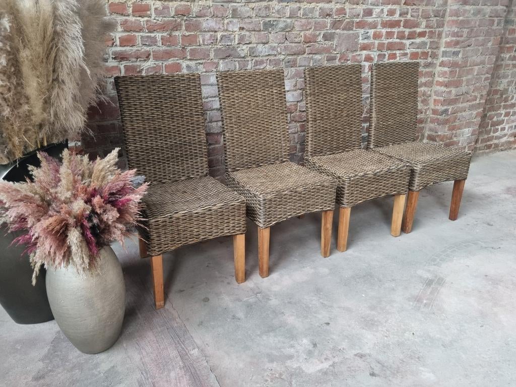 4 landelijk stoelen art:, Huis en Inrichting, Ophalen, Overige kleuren, Hout, Vier