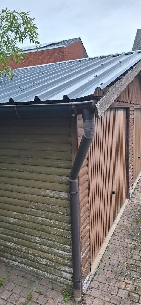 Dubbele buitengarage (ook onderdelen) of in geheel, Tuin en Terras, Bergingen en Tuinkasten, Ophalen, Gebruikt, Hout