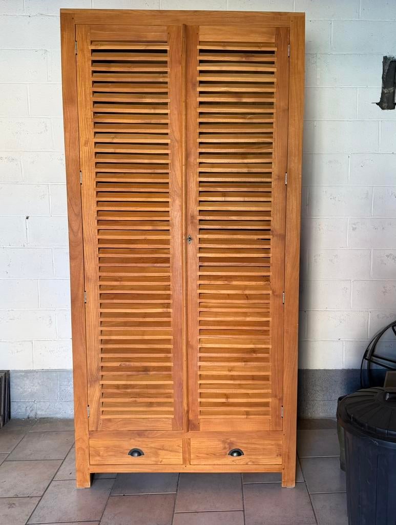 Armoire, Teck, Avec tablette(s), 150 à 200 cm, Comme neuf