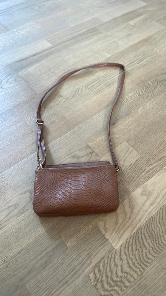 Handtas vrouwen., Bruin, Zo goed als nieuw, Leer, Ophalen